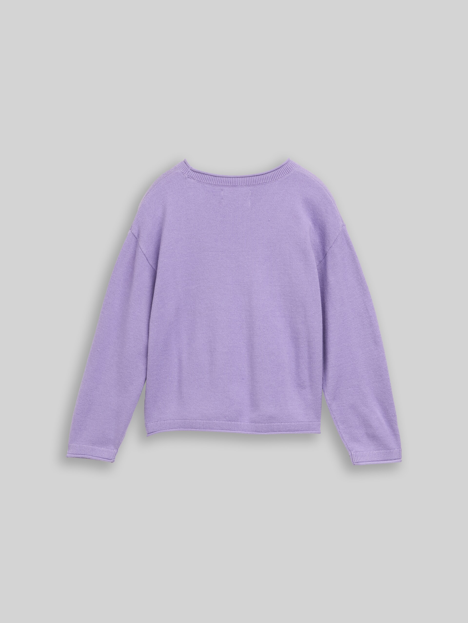 Strickpullover mit Blumen-Motiv - sweet purple
