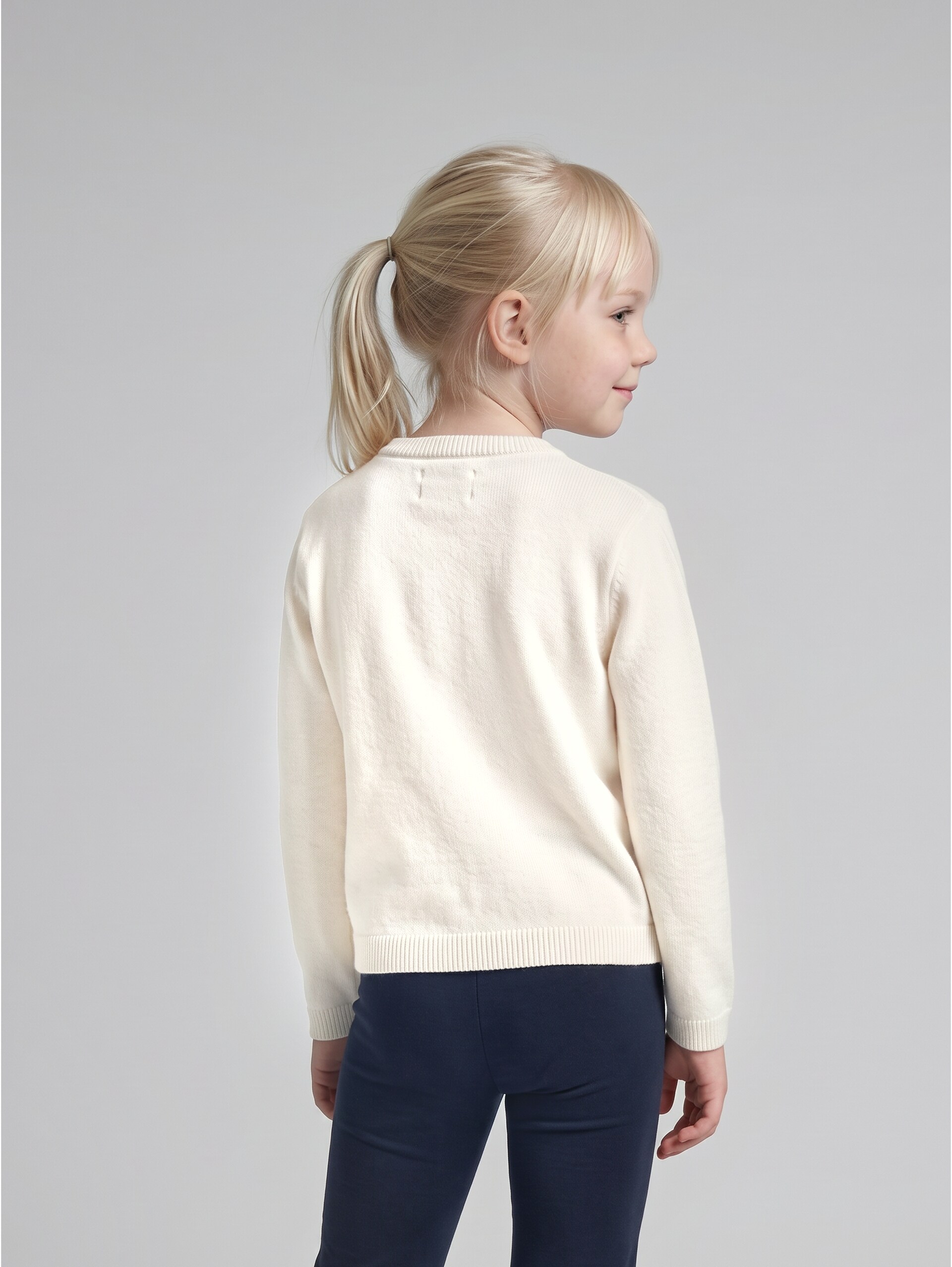 Strickpullover mit Herz-Motiv - Gardenia White