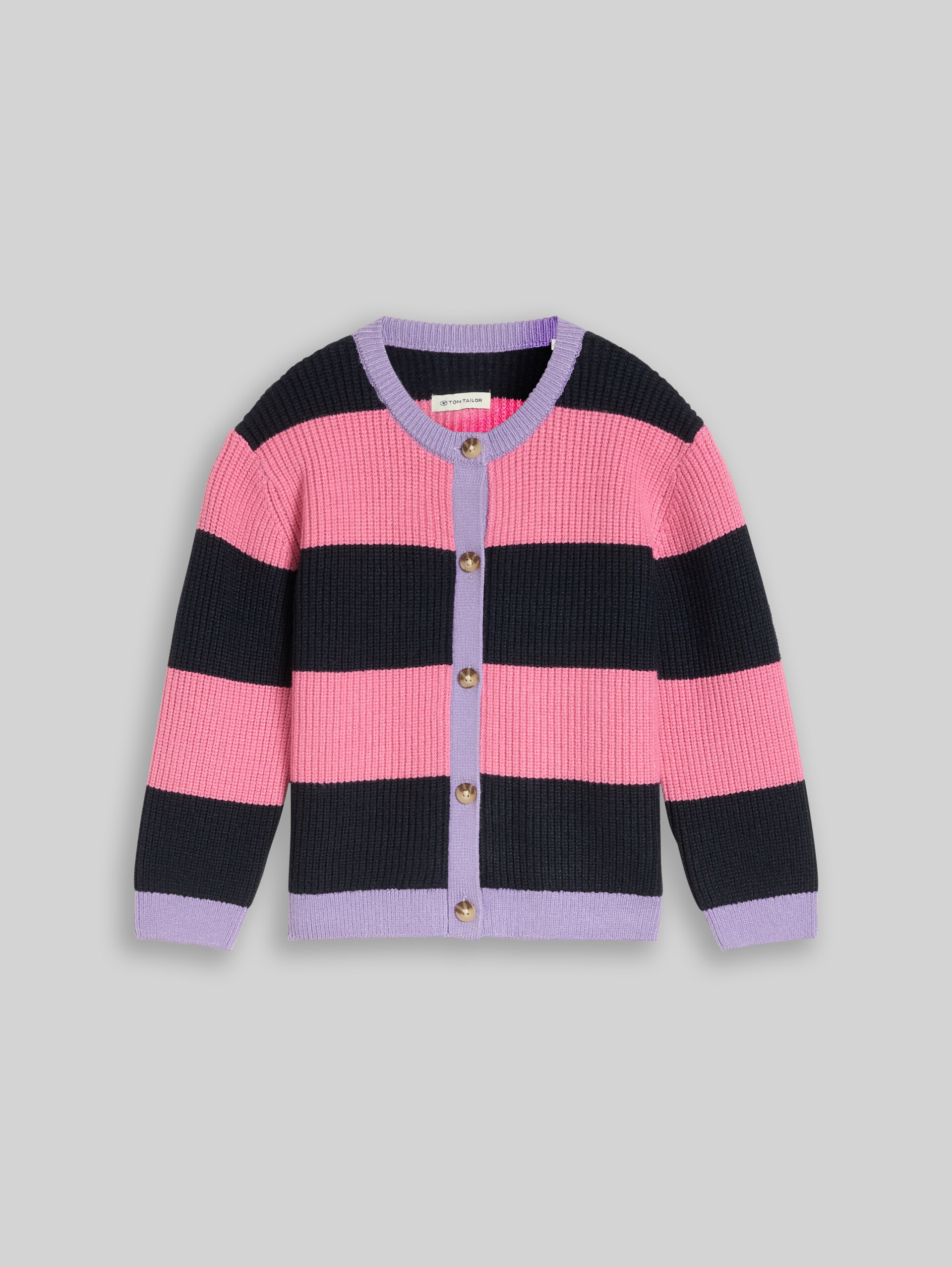 Vest met streepmotief - pink and blue bold stripe