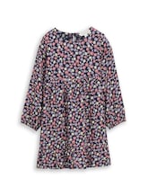 Ausgewählt, Mini-Kleid mit Blumen-Print von Tom Tailor, blau