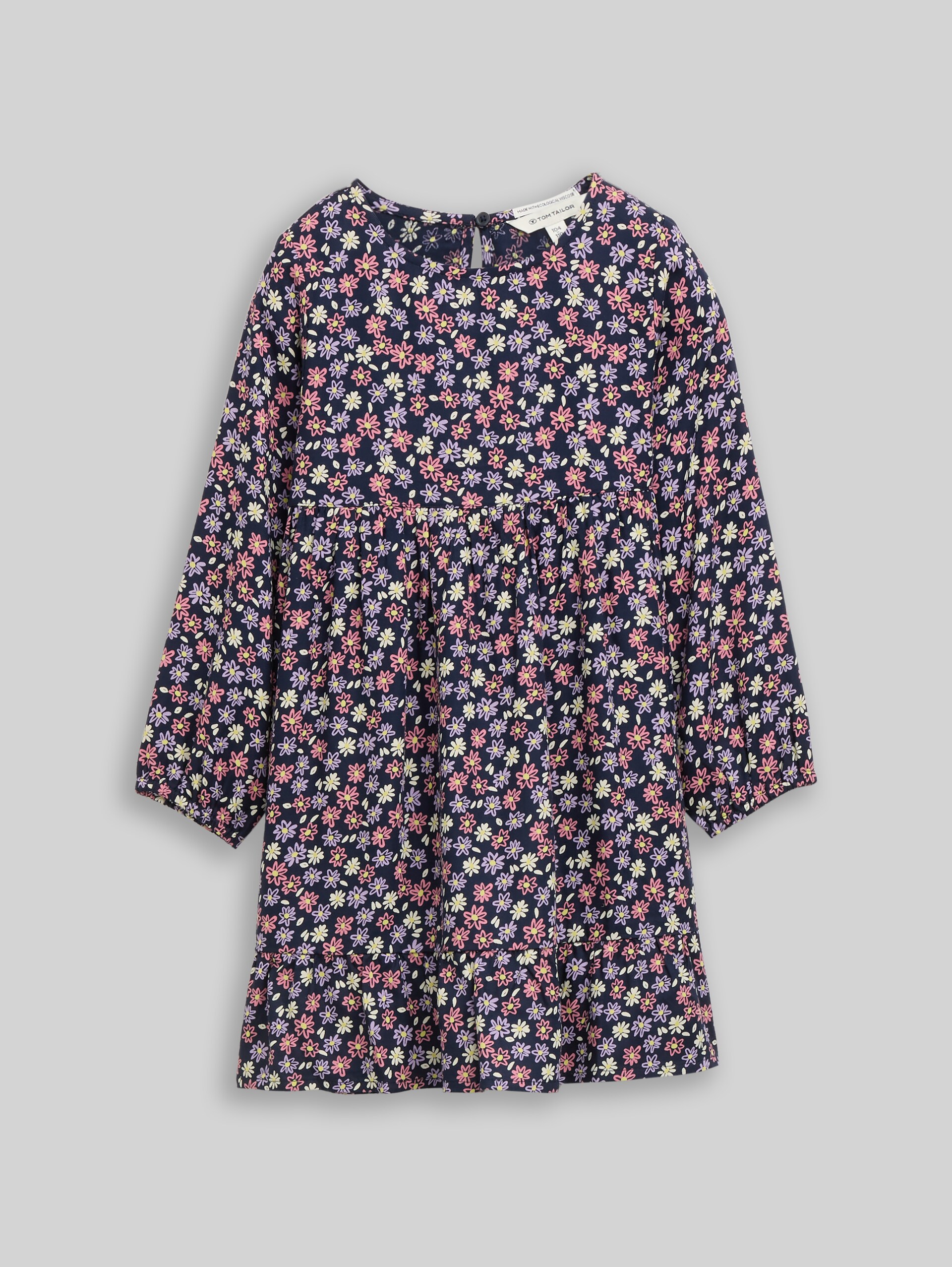 Mini-Kleid mit Blumen-Print - cute daisy print - Vorder-Produkt-Ansicht