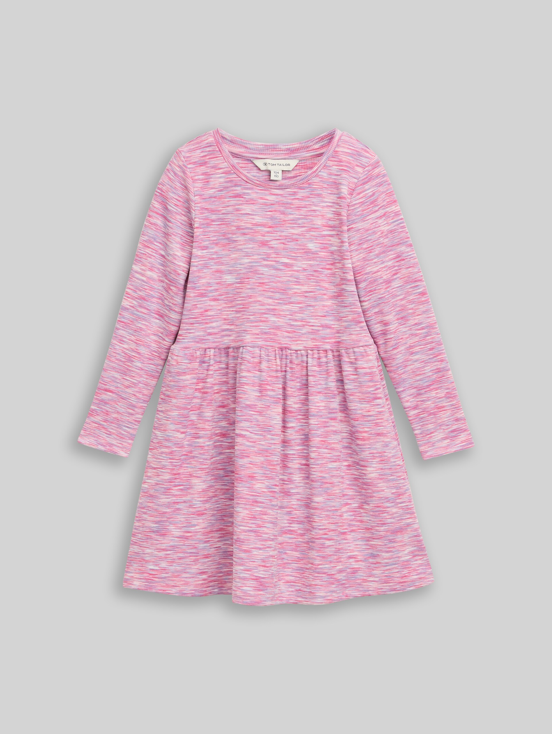 Mini-robe à effet côtelé - pink space dye texture - Vue de face du produit