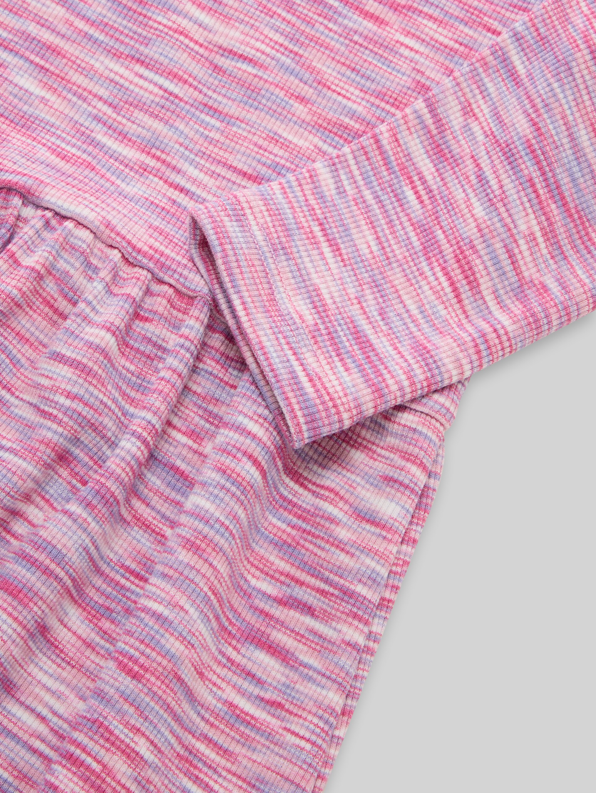 Mini-robe à effet côtelé - pink space dye texture - Vue détaillée du modèle