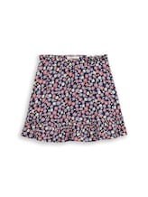 Ausgewählt, Mini-Rock mit Blumen-Print von Tom Tailor, blau
