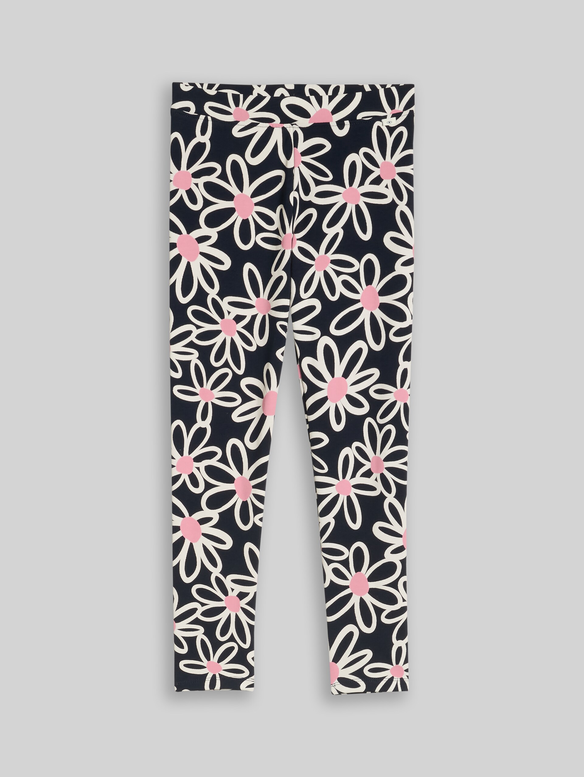 Legging met all-over print - dark blue big daisy print