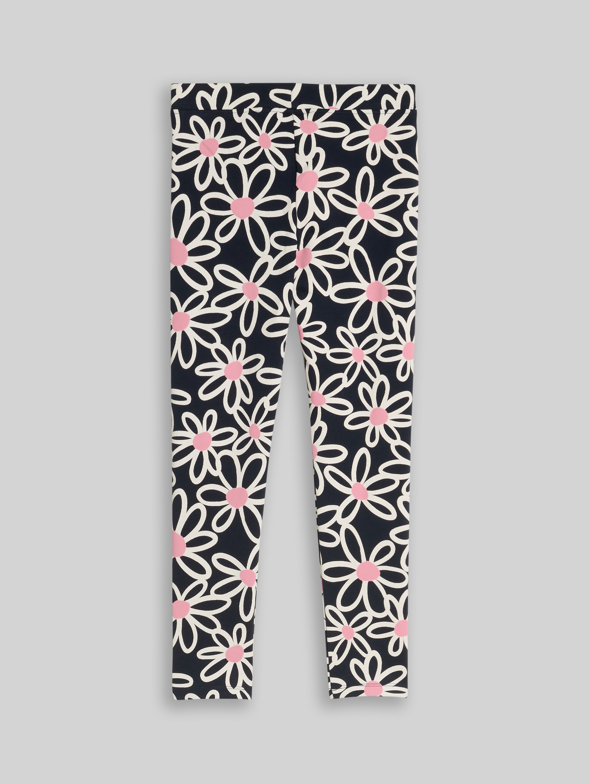 Legging met all-over print - dark blue big daisy print