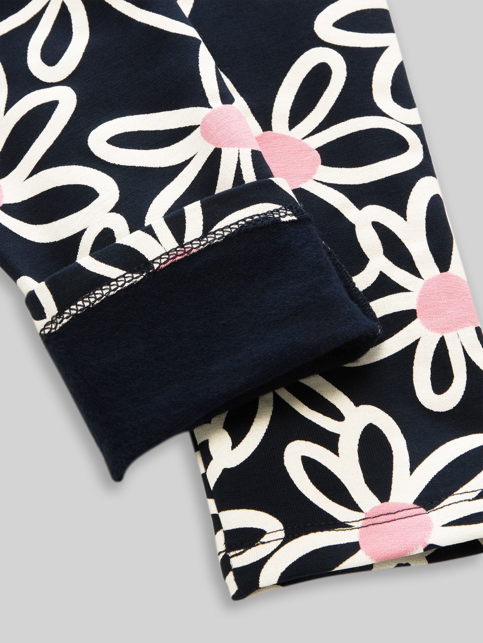 Legging met all-over print - dark blue big daisy print