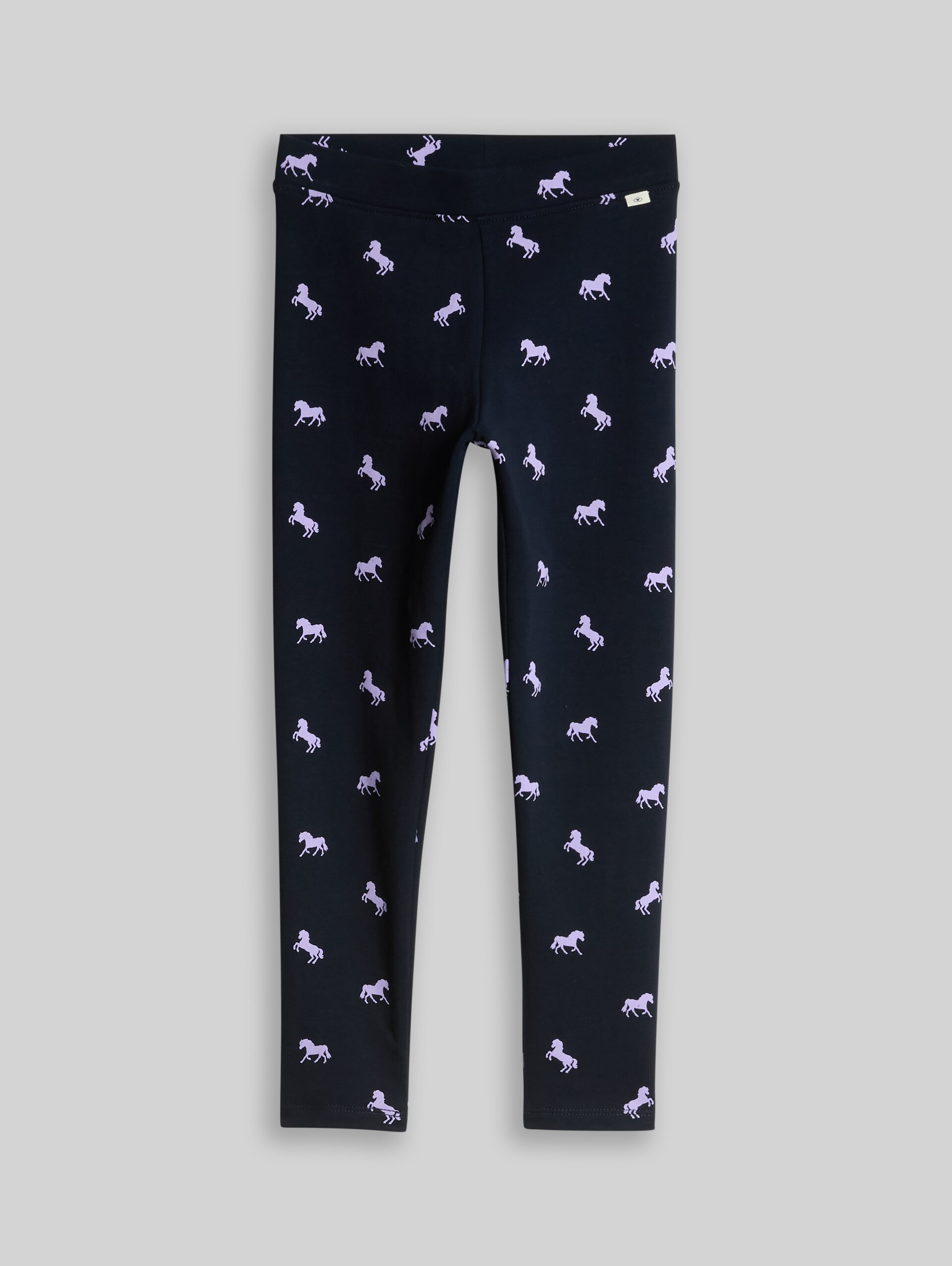 Legging met all-over print - dark blue horses print