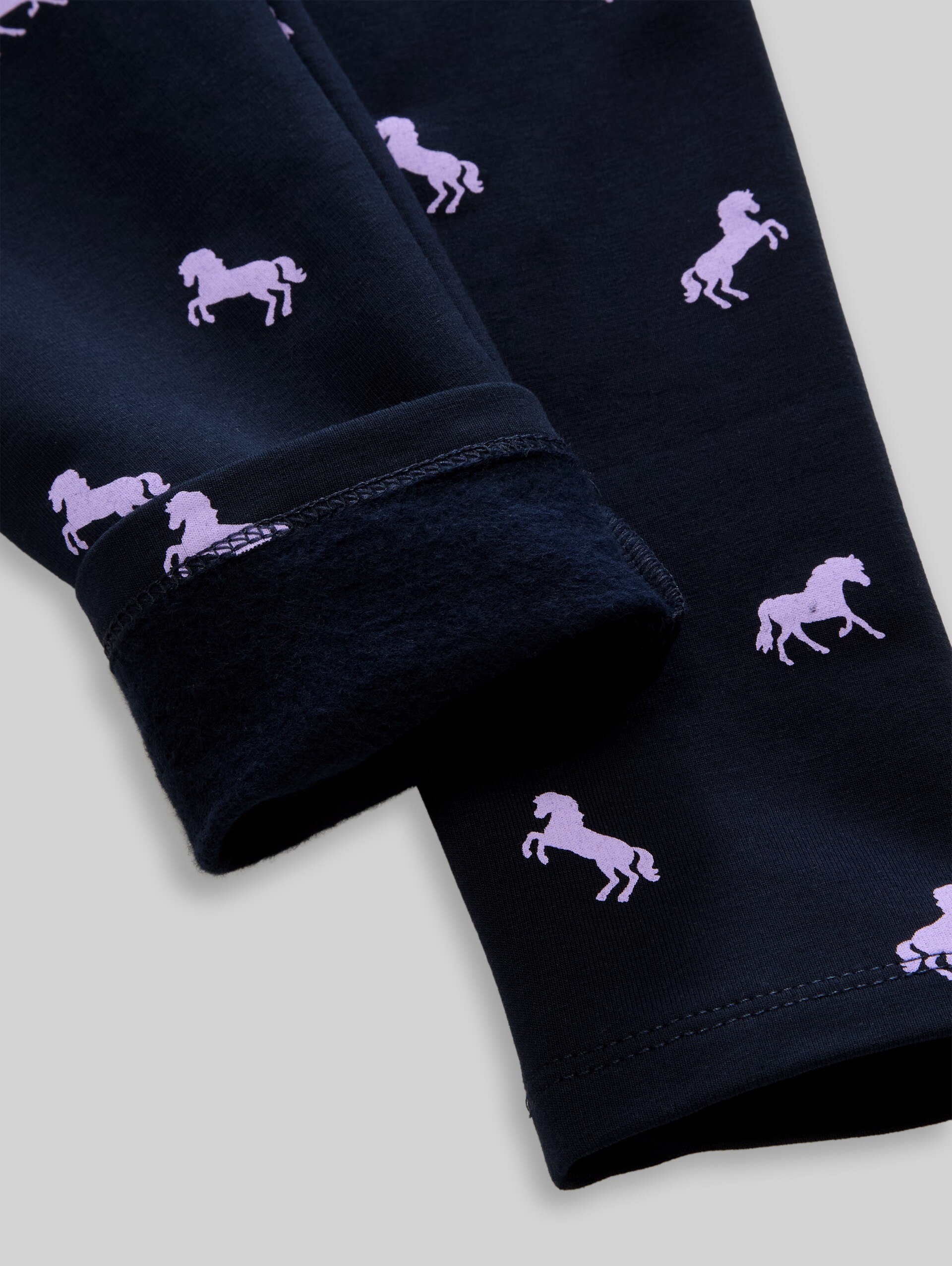 Legging met all-over print - dark blue horses print