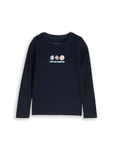 Ausgewählt, Langarmshirt mit 3D-Print von Tom Tailor, blau