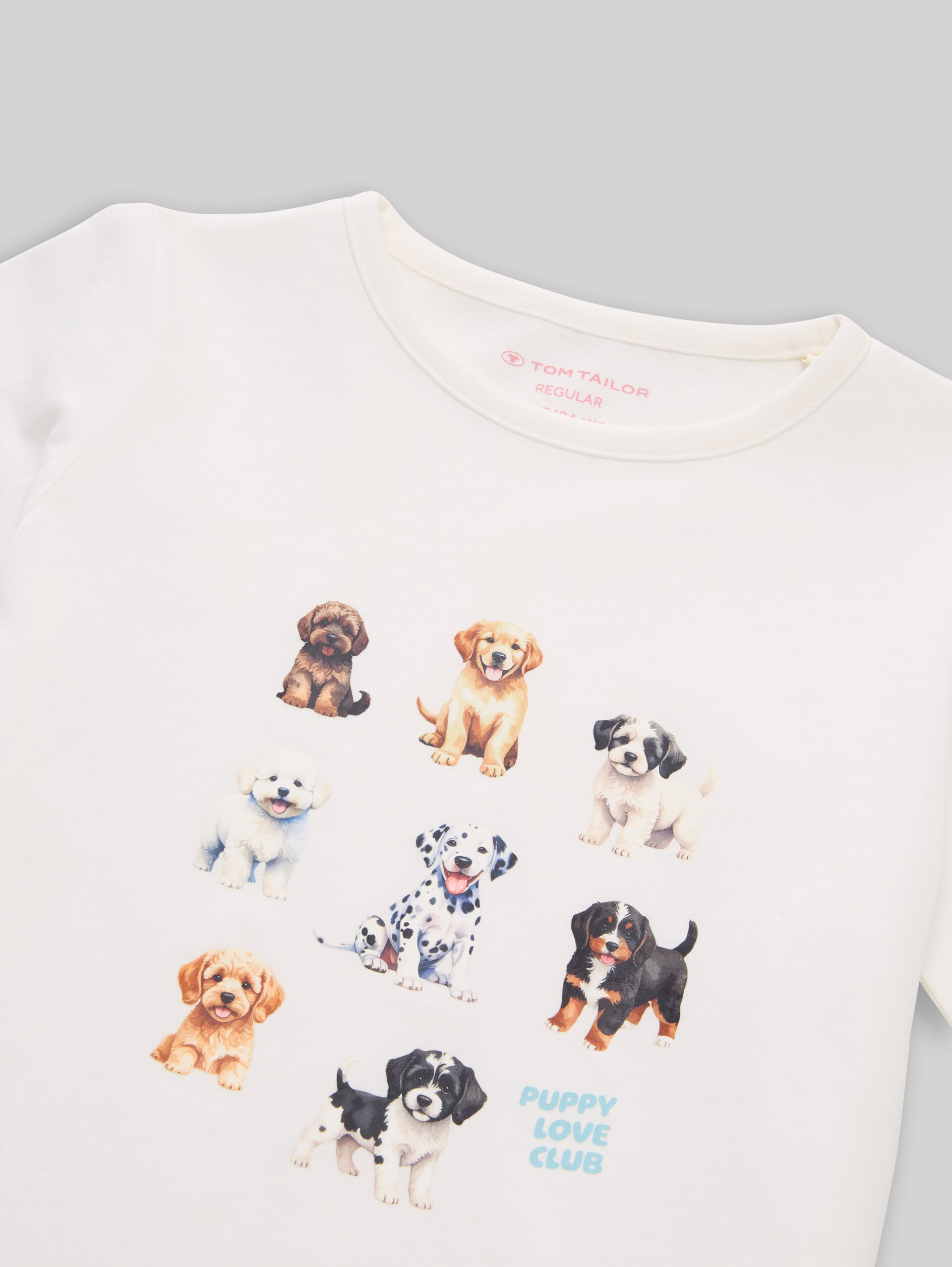 Langarmshirt mit Hunde-Print - Whisper White - Detail-Model-Ansicht