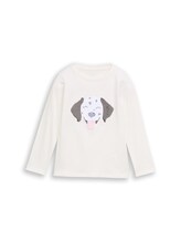 Ausgewählt, Langarmshirt mit Wendepailletten von Tom Tailor, weiß