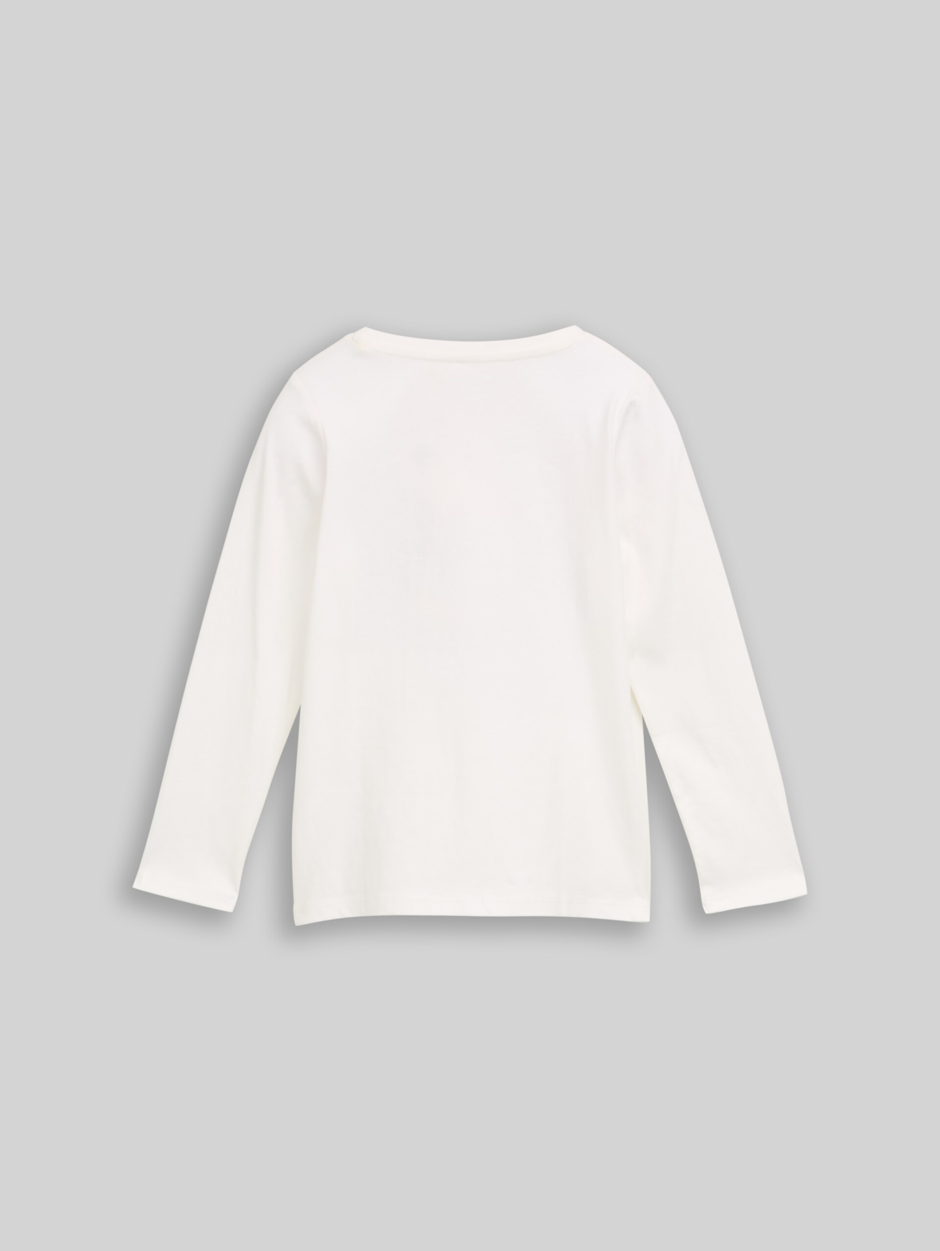 Langarmshirt mit Wendepailletten - Whisper White