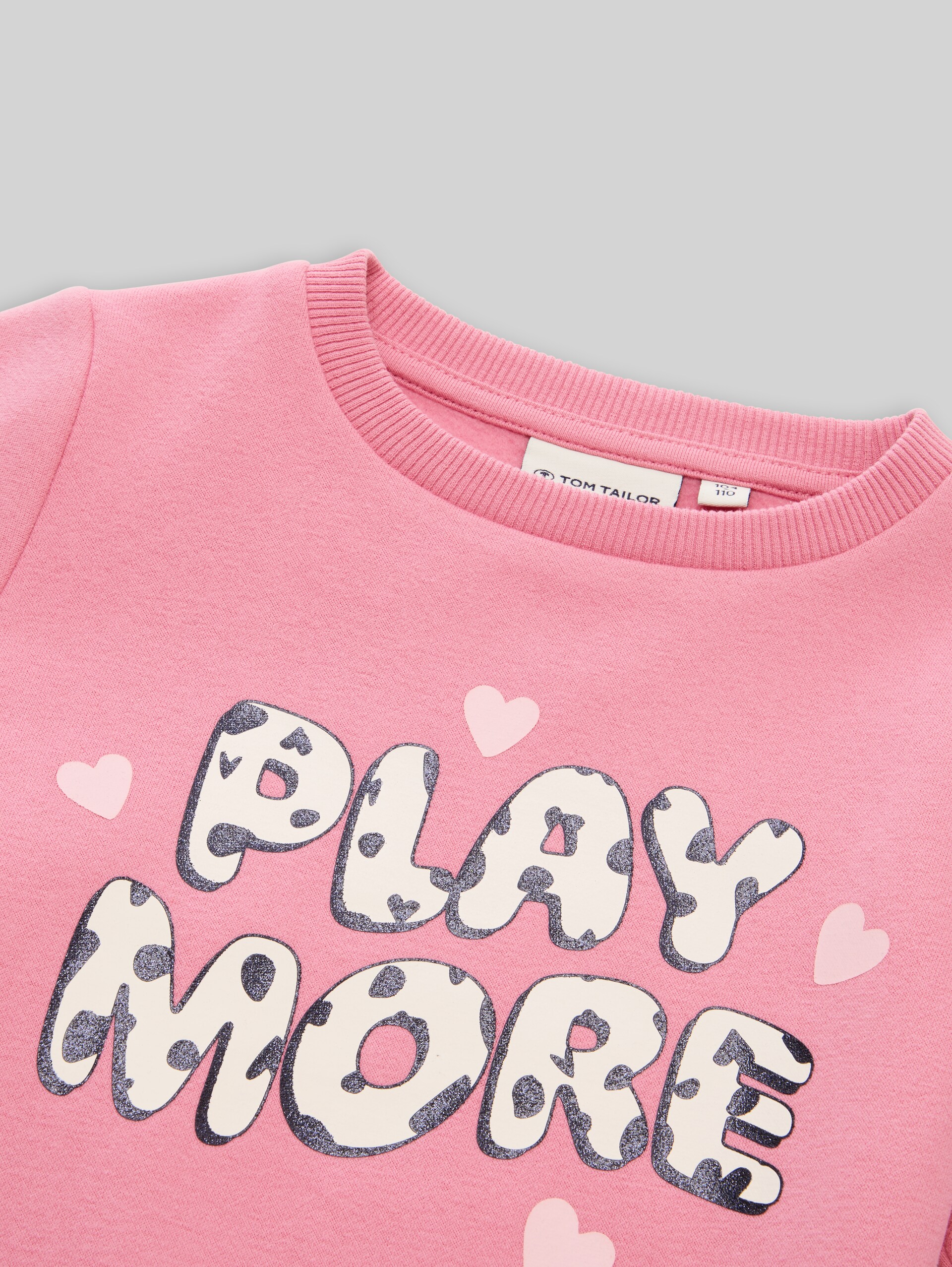 Sweatshirt mit Print - smooth rose - Detail-Model-Ansicht