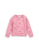 Ausgewählt, Cropped Sweatshirt mit Allover-Print von Tom Tailor, rosa