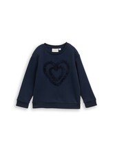 Ausgewählt, Sweatshirt mit Applikation von Tom Tailor, blau