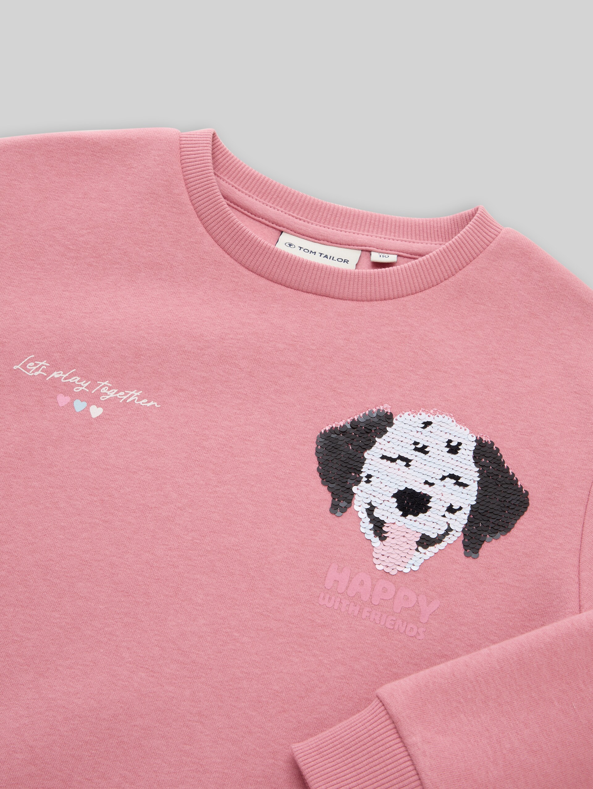 Sweat à application - smooth rose - Vue détaillée du modèle