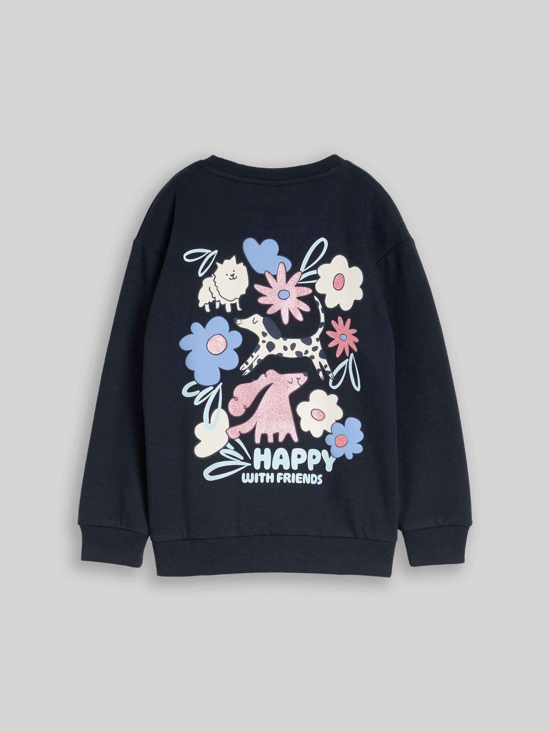 Oversize Sweatshirt mit Rückenprint - sky captain blue