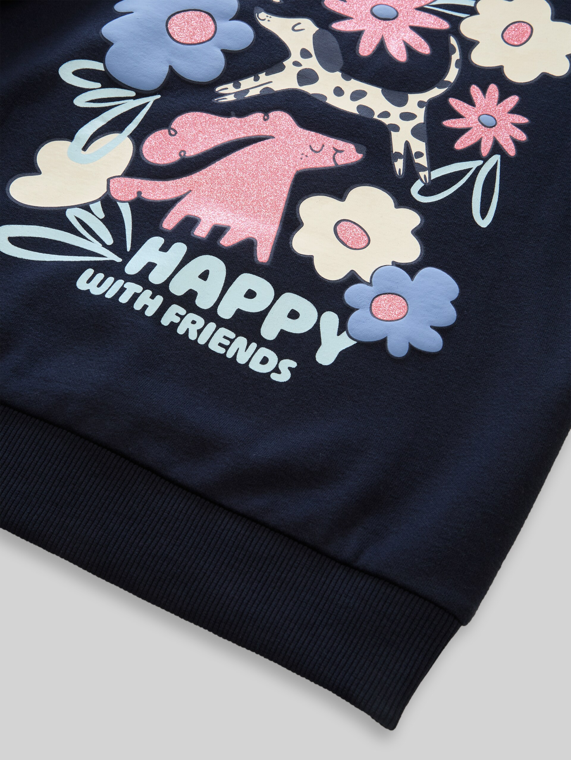 Oversize Sweatshirt mit Rückenprint - sky captain blue - Detail-Model-Ansicht