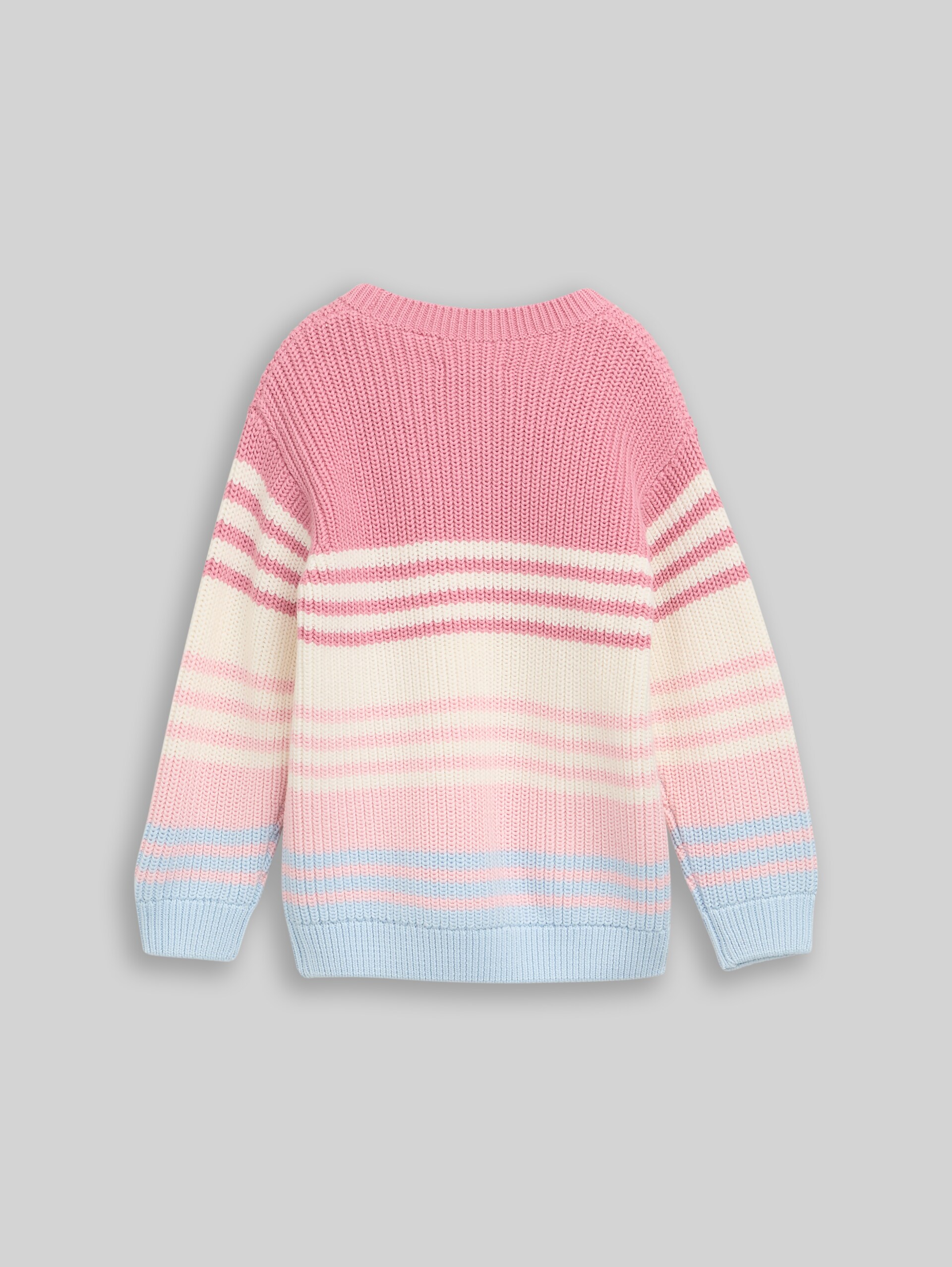 Oversize Strickpullover mit Streifenmuster - stripe rose lightblue