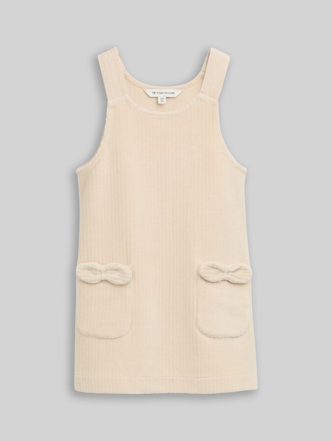 Mini-Kleid aus Cord von Mini Girls, Light Sand