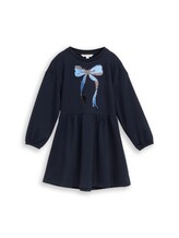 Ausgewählt, Sweat-Kleid mit Wendepailletten von Tom Tailor, blau