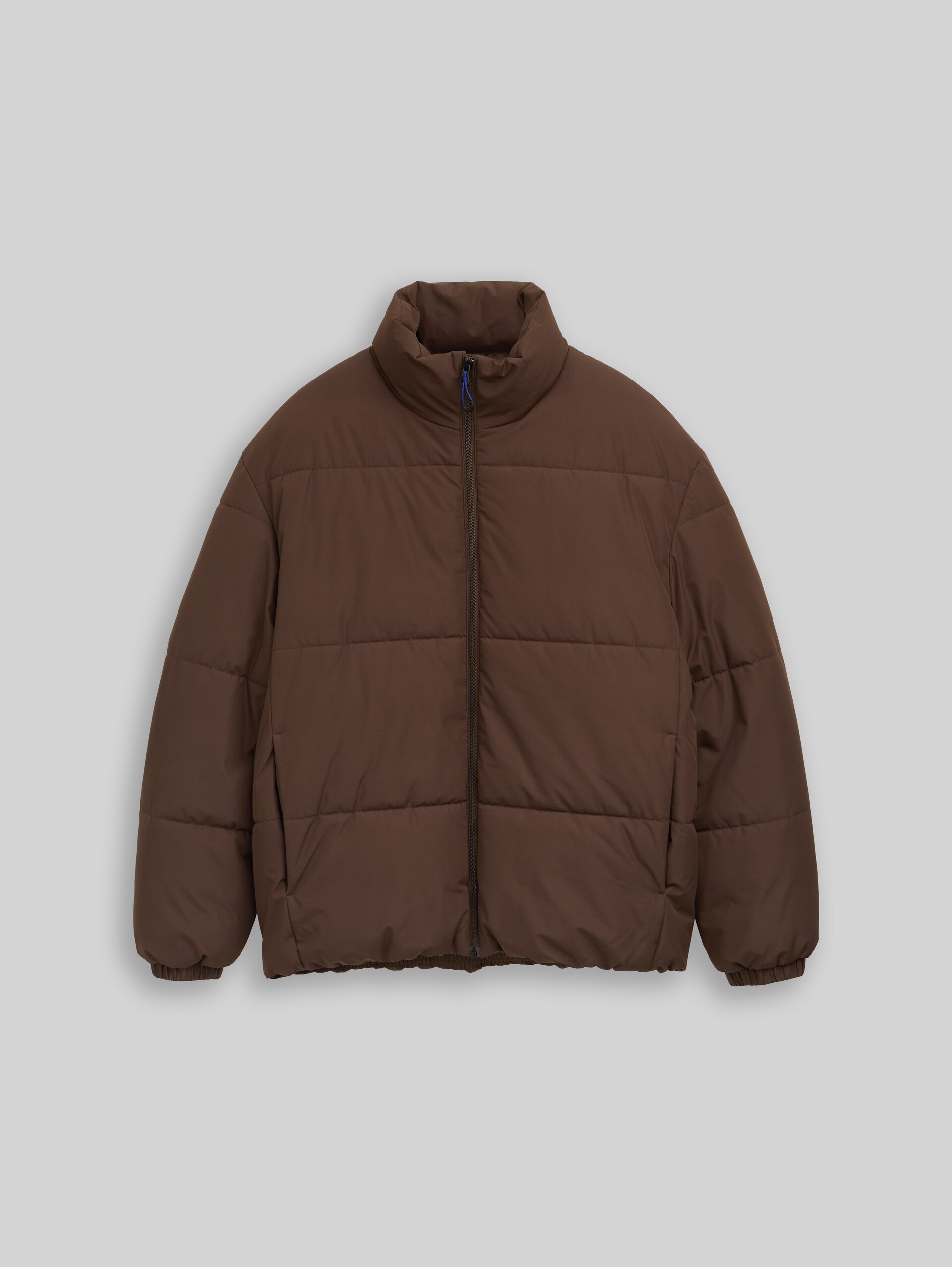 Relaxed Fit Puffer-Jacke mit Stehkragen - cool dark brown - Vorder-Produkt-Ansicht