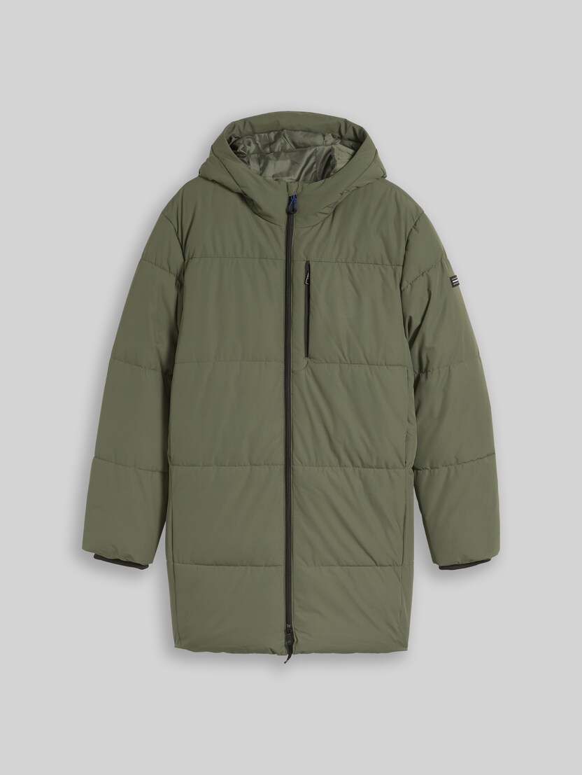 Pufferparka met relaxte pasvorm door Denim Male, urban olive green