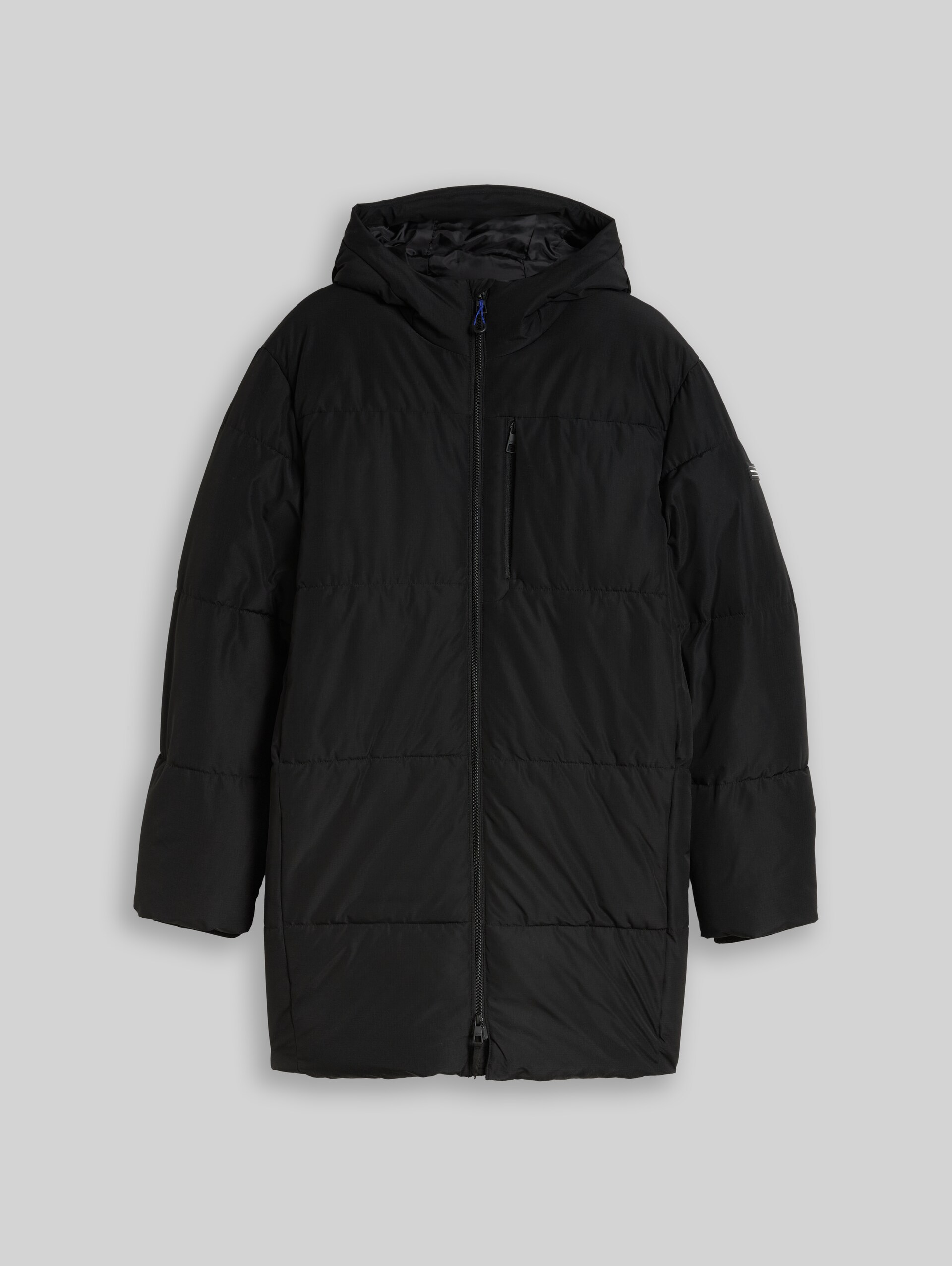 Relaxed-fit padded parka - Black - Front product view