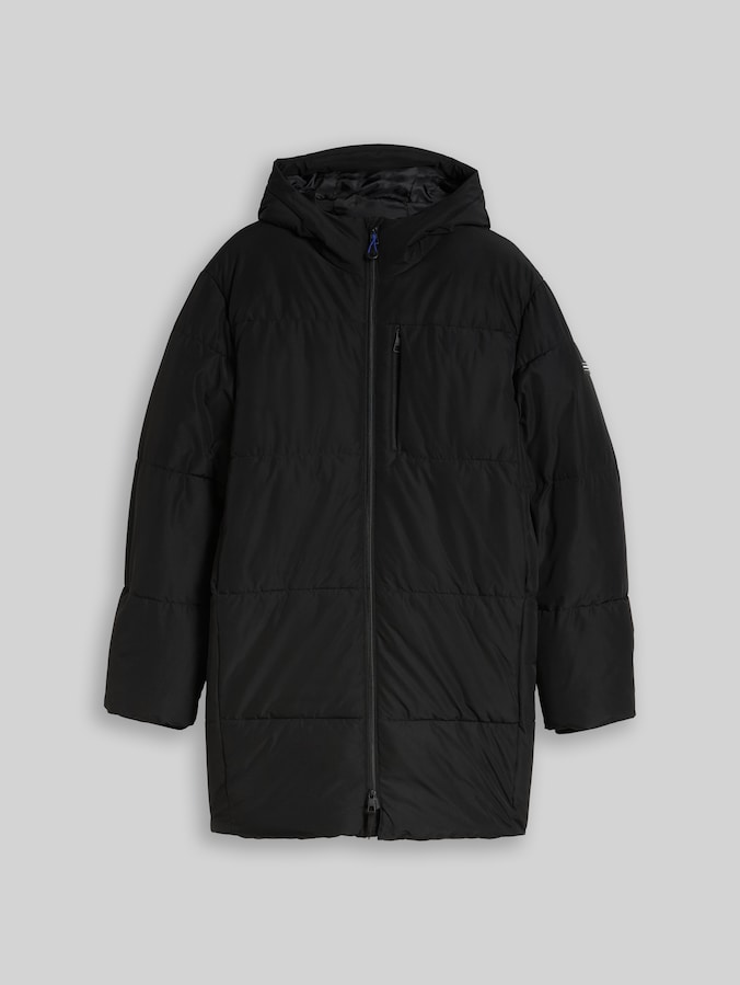 Pufferparka met relaxte pasvorm door Denim Male, Black
