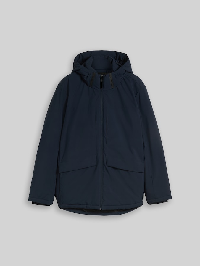 Relaxed Fit Funktionsjacke mit abnehmbarer Kapuze von Denim Male, sky captain blue