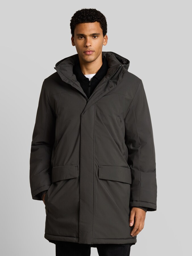 Parka met relaxte pasvorm en afneembare capuchon door Denim Male, Coal Mine Grey