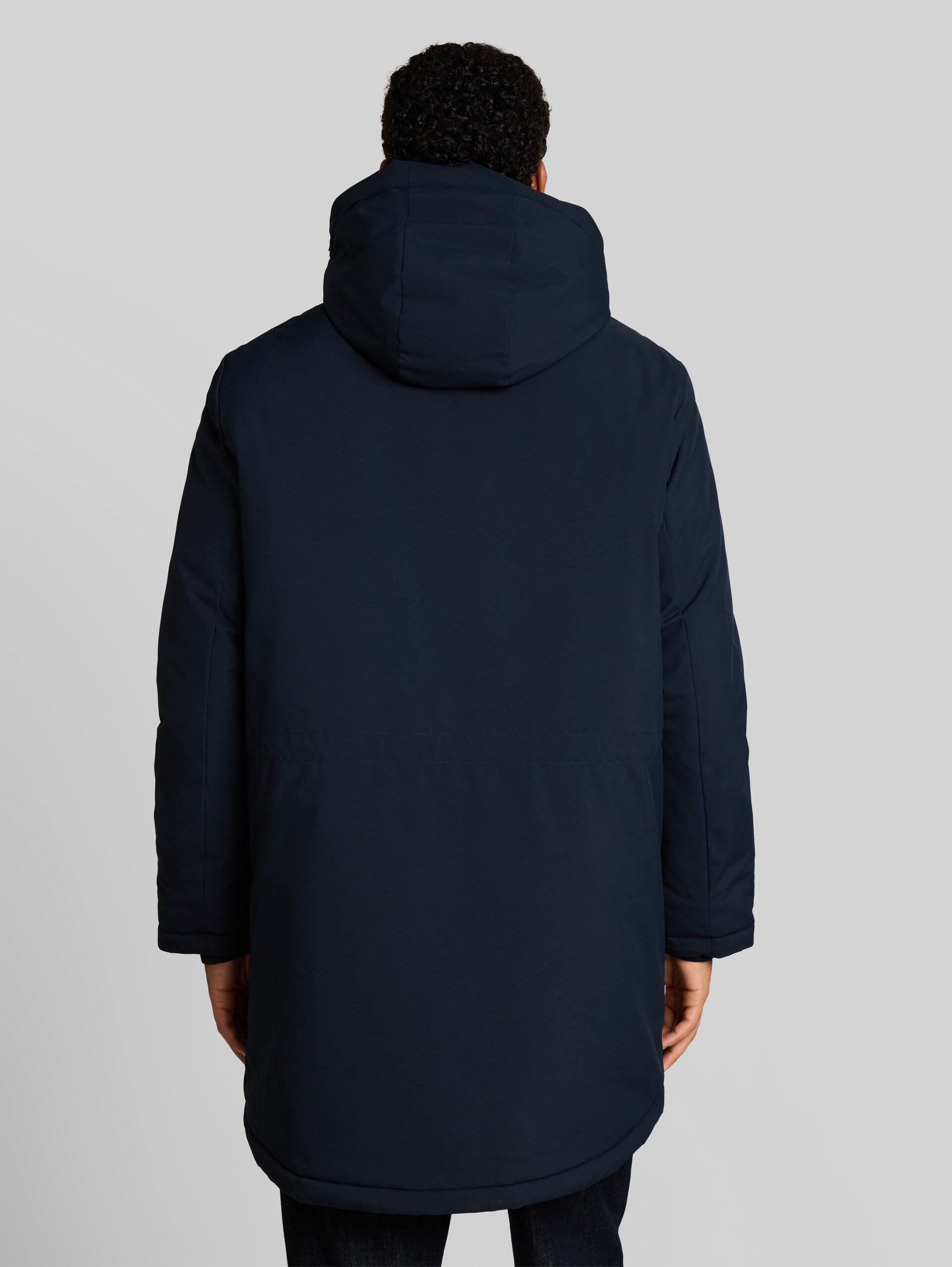Parka met relaxte pasvorm en afneembare capuchon - sky captain blue - Model-achteraanzicht
