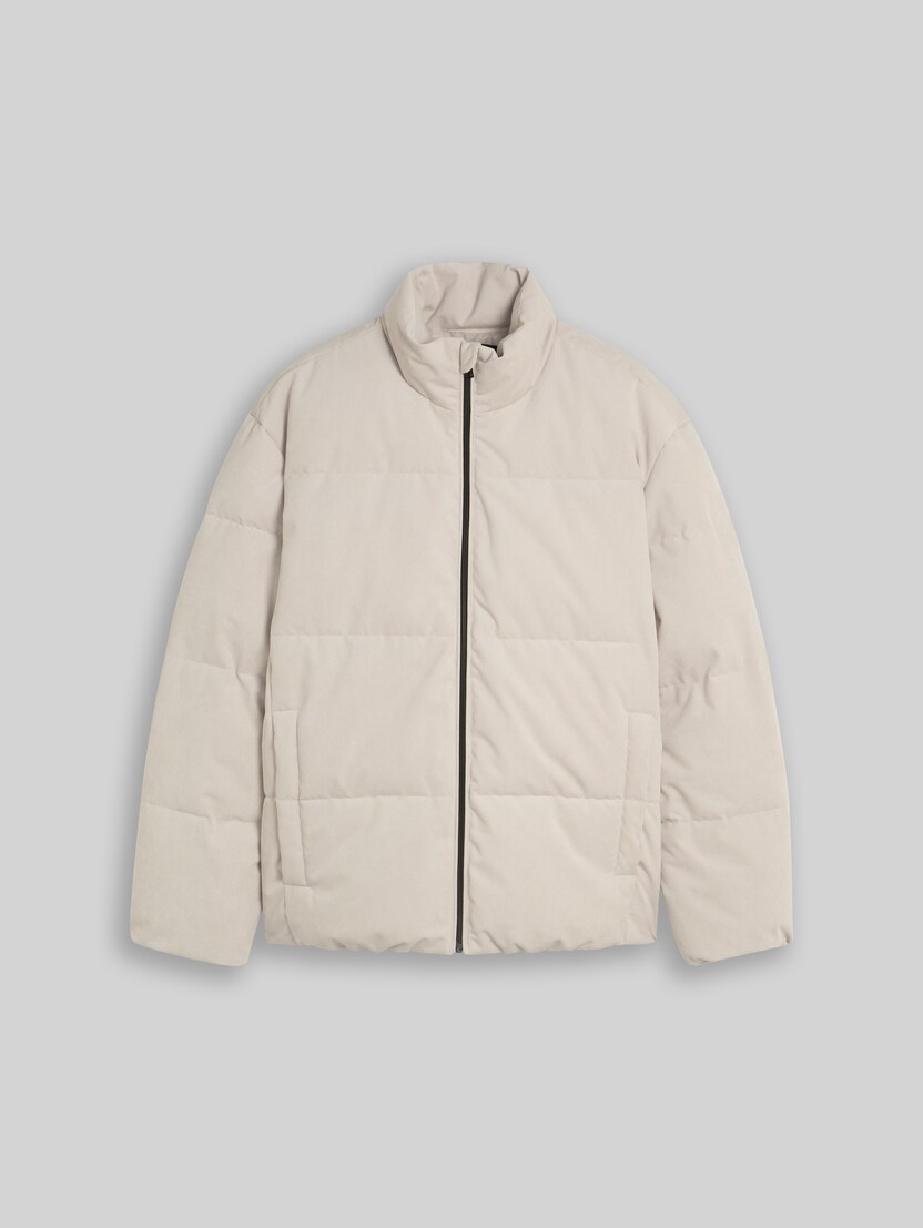 Pufferjack van corduroy met relaxte pasvorm door Denim Male, Dusty Beige