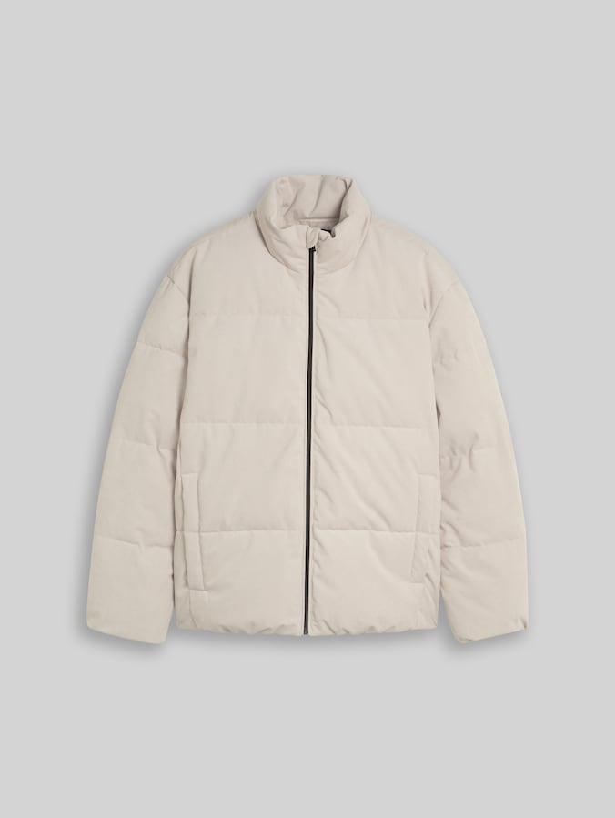 Relaxed Fit Cord Pufferjacke von Denim Male, Dusty Beige