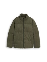 Ausgewählt, Relaxed Fit Cord Pufferjacke von Tom Tailor, grün