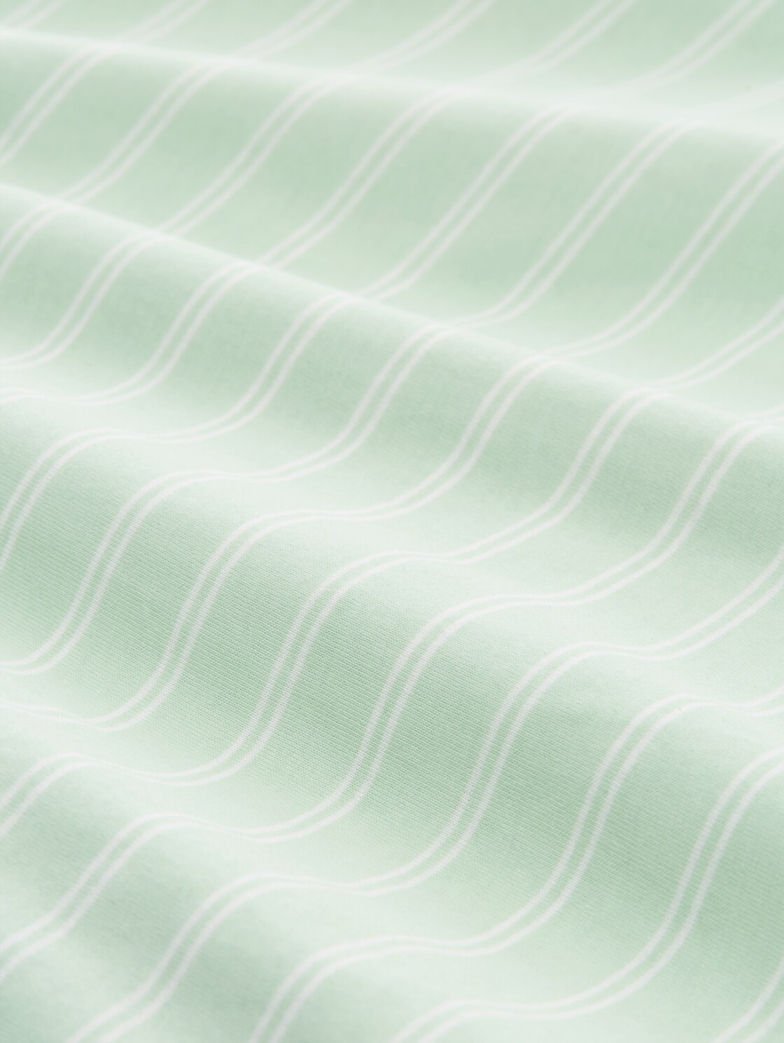 T-Shirt mit Knotendetail - matcha green irregular stripe - Material-Ansicht