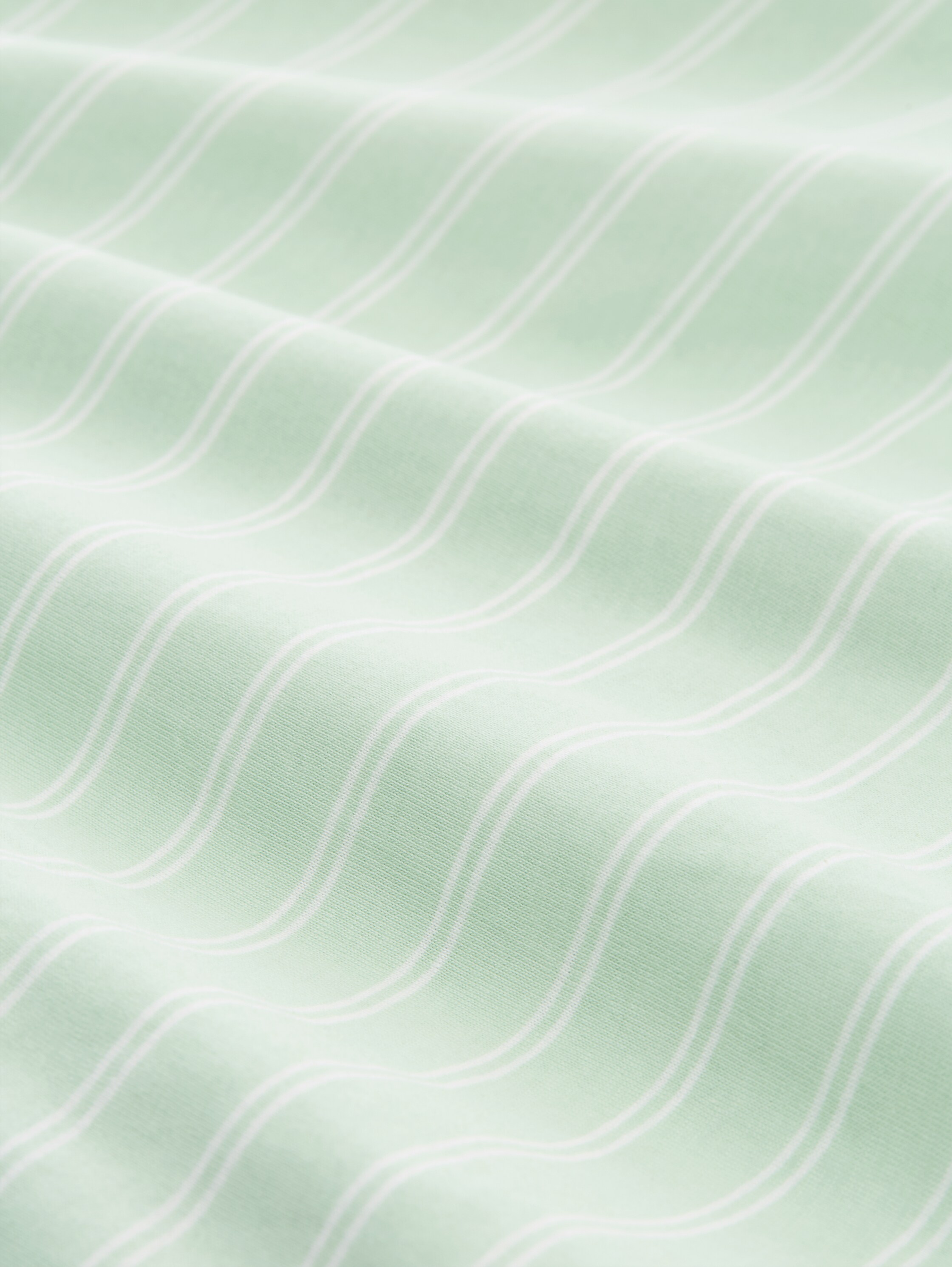 T-Shirt mit Knotendetail - matcha green irregular stripe - Material-Ansicht