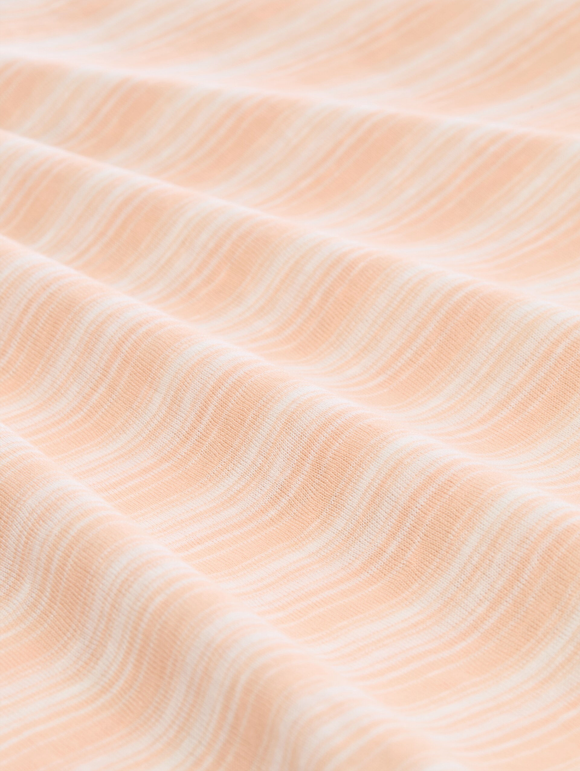 T-shirt with striped pattern - apricot white gradient stripe - Material view