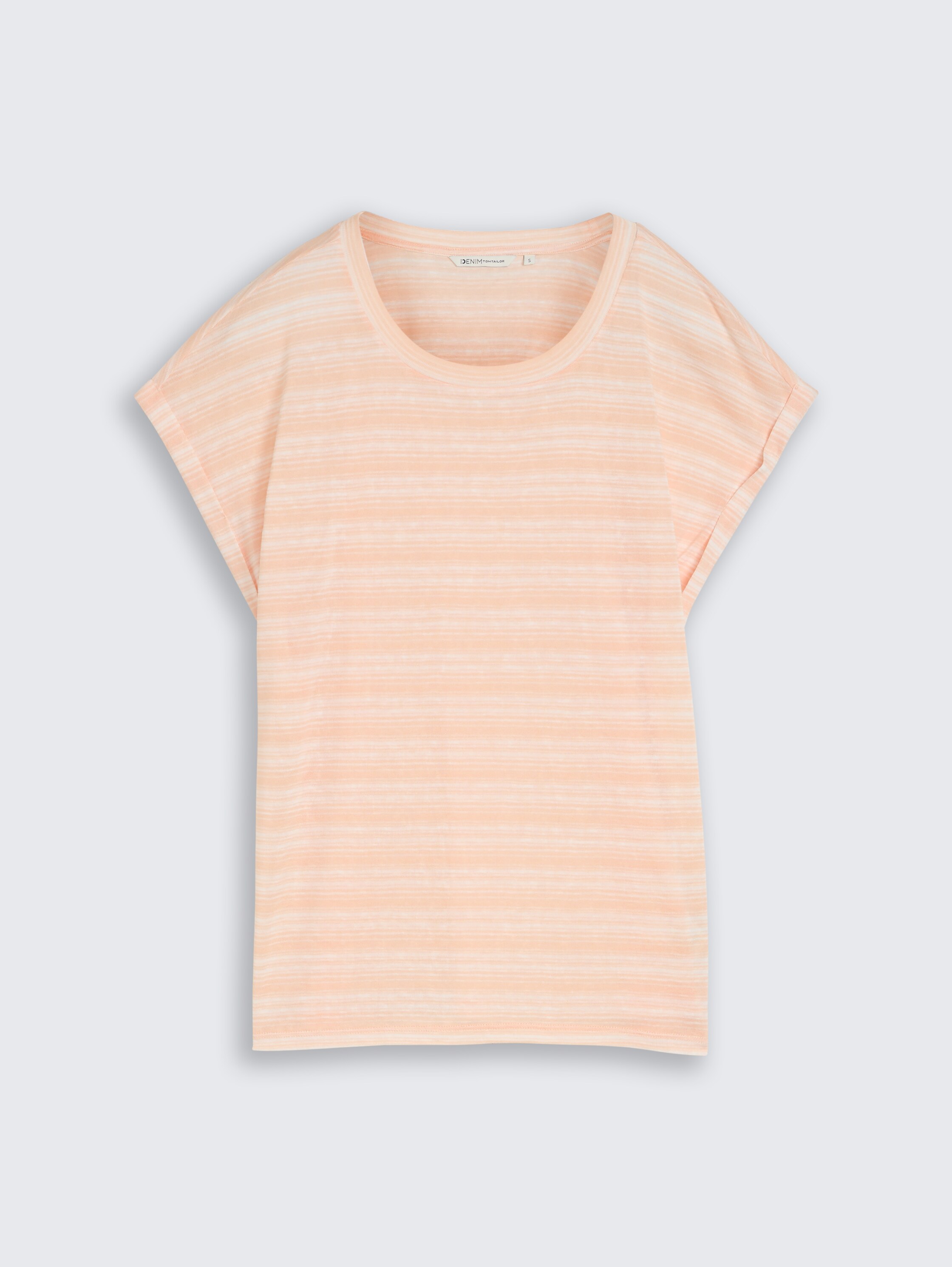 Striped T-shirt - apricot_white_gradient_stripe - 