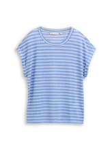 Geselecteerd, T-shirt met streepjesmotief door Tom Tailor, blauw