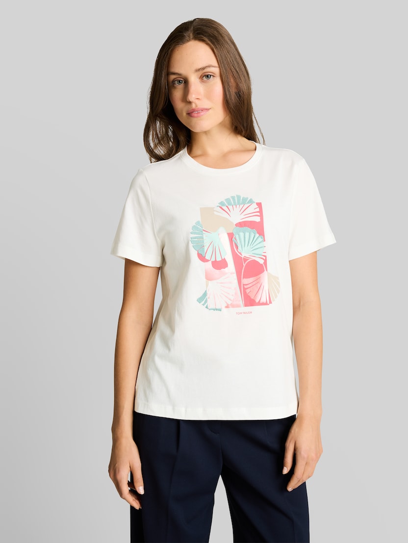 T-shirt met print door Women, Whisper White