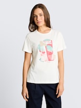 T-shirt avec imprimé - Whisper White - Découpe Vue de face du modèle