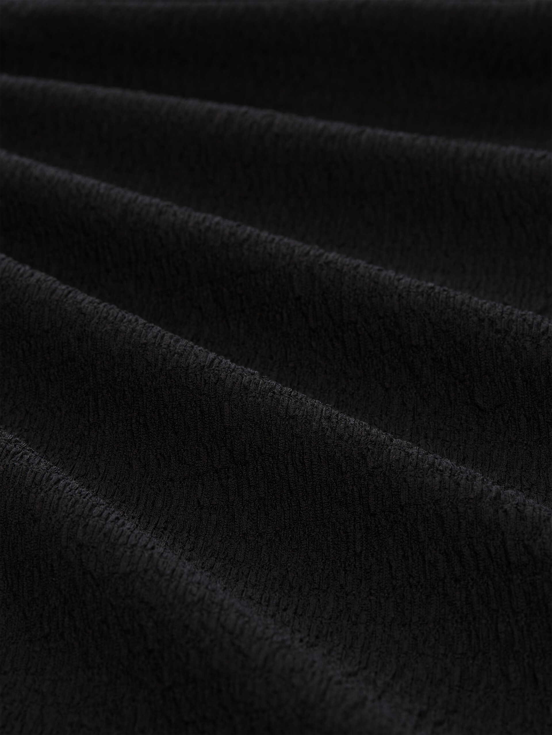 Crinkle Culotte Hose - deep black - Material-Ansicht