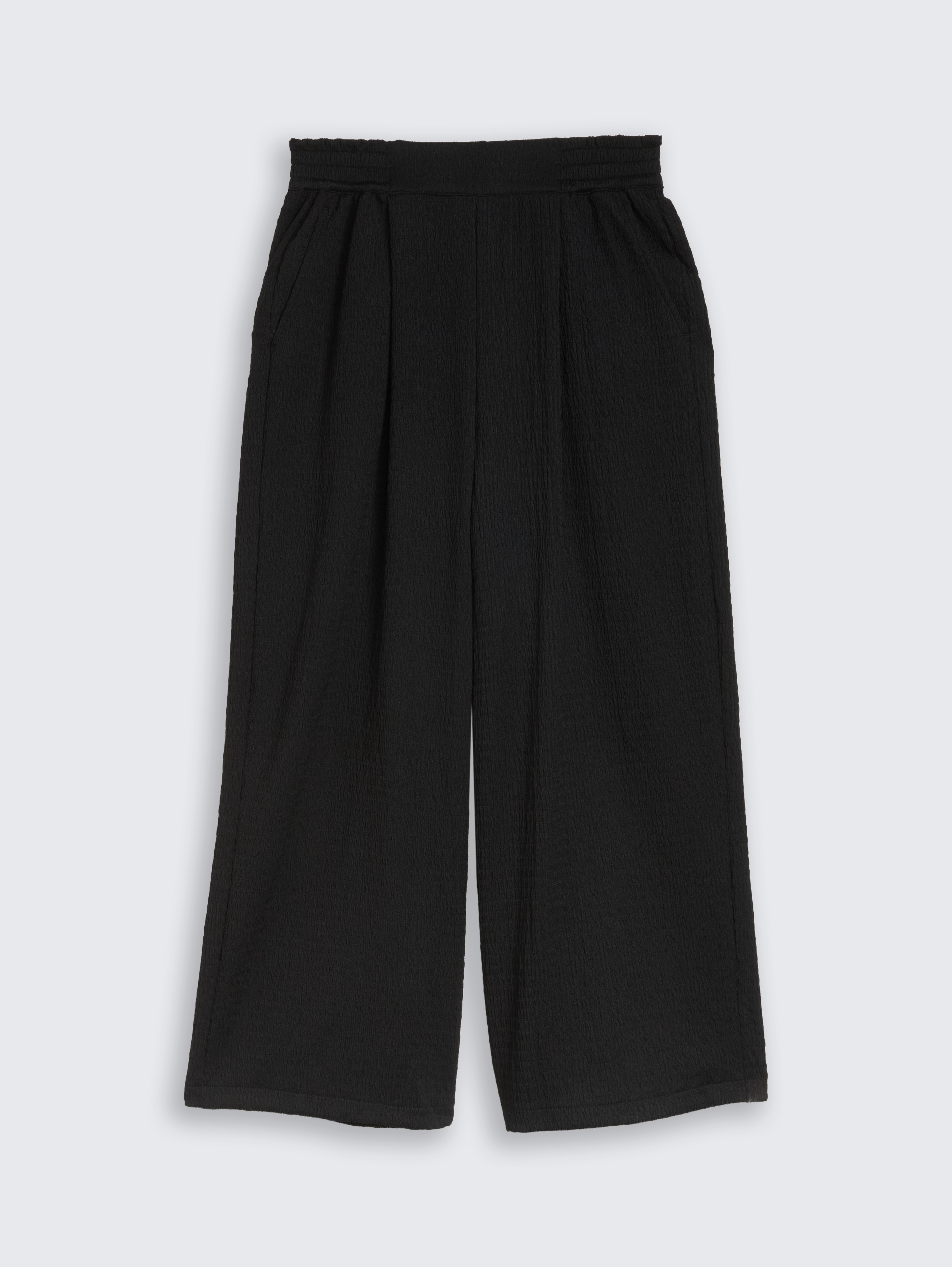Crinkle Culottes by Denim Female, deep black