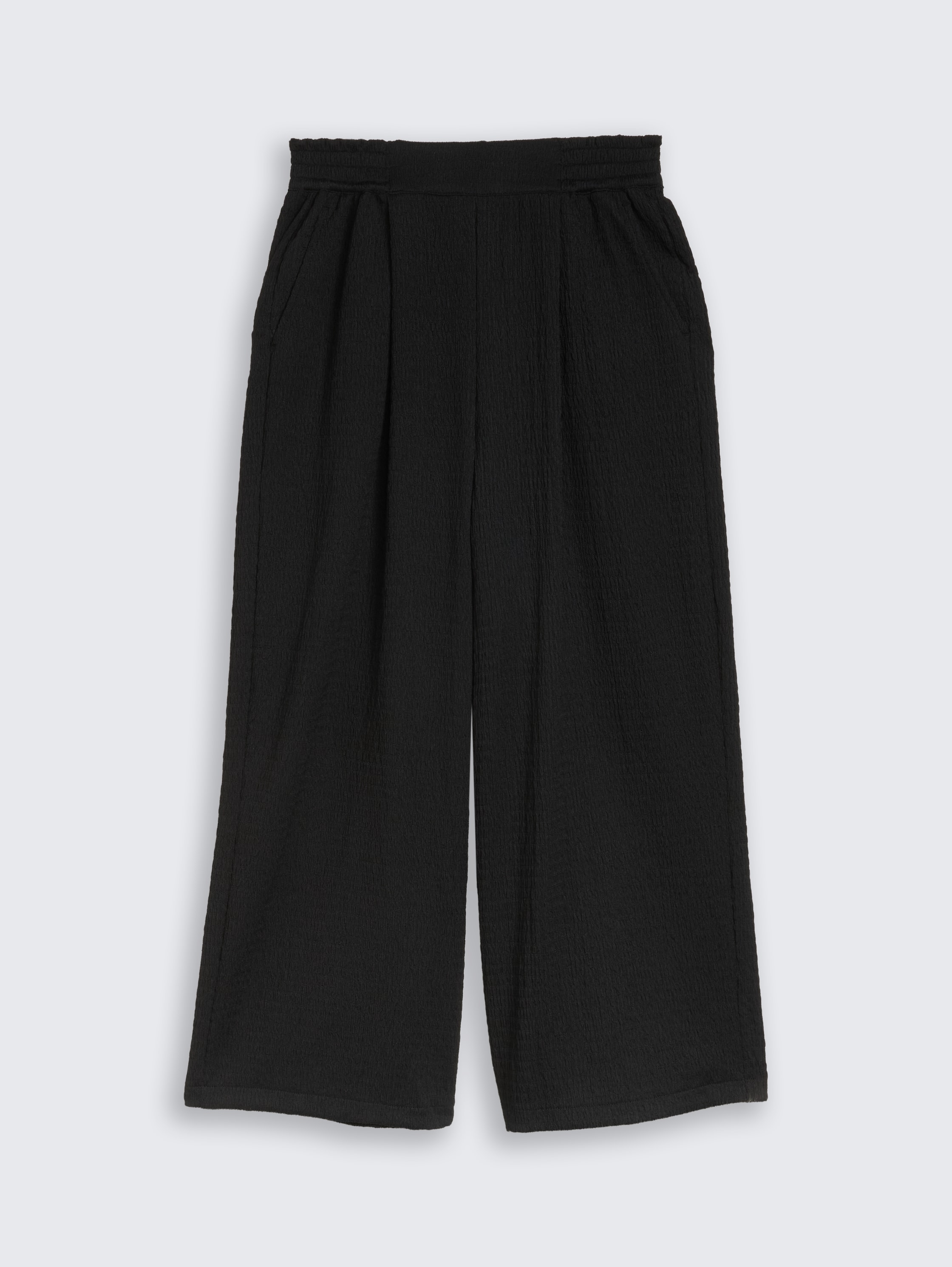 Crinkle culotte trousers - deep_black_1 - 