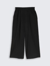 Pantalon culotte froissé - deep black - Vue de face du produit