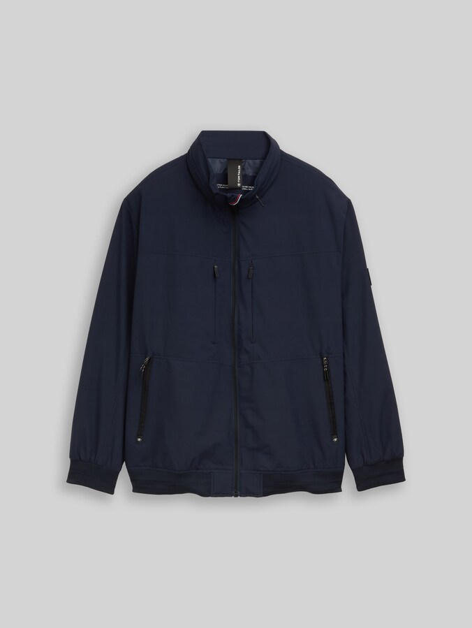 Plus Size - Blouson Jacke mit verstaubarer Kapuze von Men Plus Size, sky captain blue