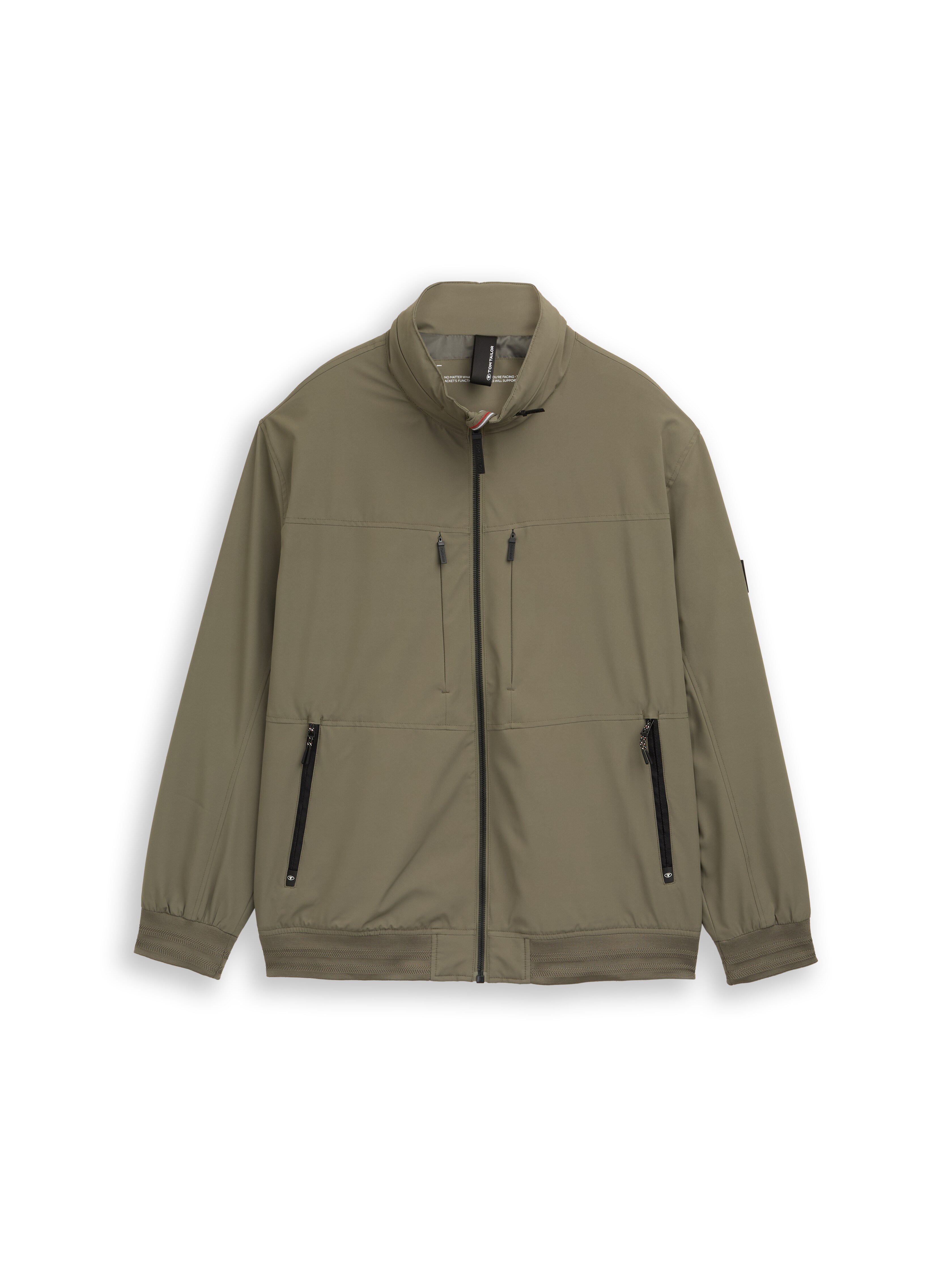 Plus Size - blouson jacket with stowable hood in green by Tom Tailor
