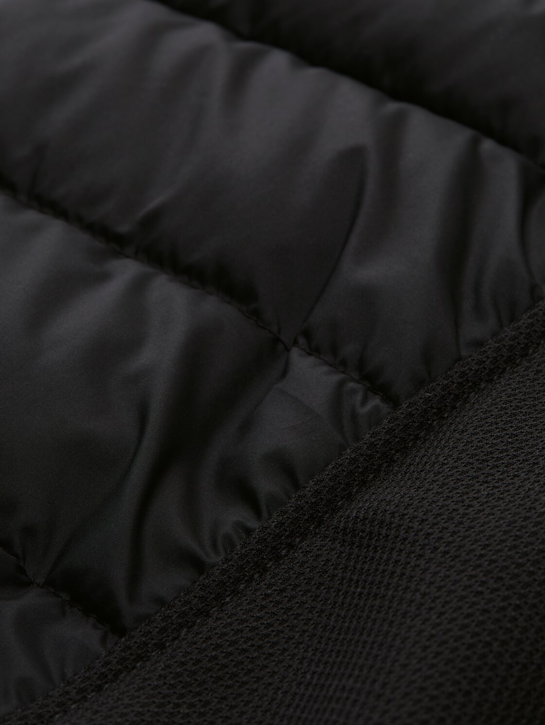 Plus Size - Hybrid Steppweste mit Stehkragen - Black - Produkt-Detail-Ansicht